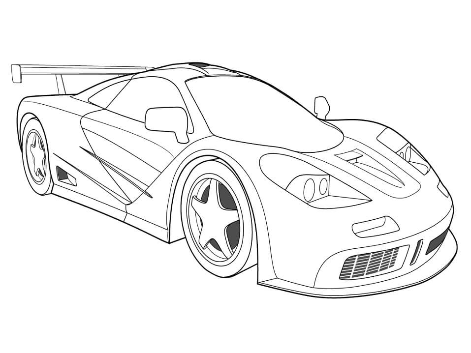 Desenho deCarro de Corrida 7 para colorir