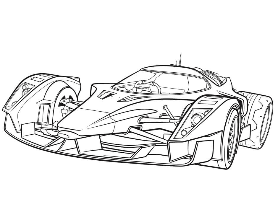 Desenho deCarro de Corrida 8 para colorir