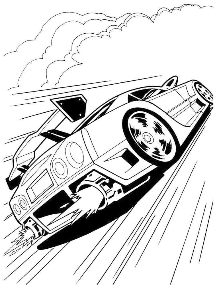 Desenho deCarros da Hot Wheels 1 para colorir