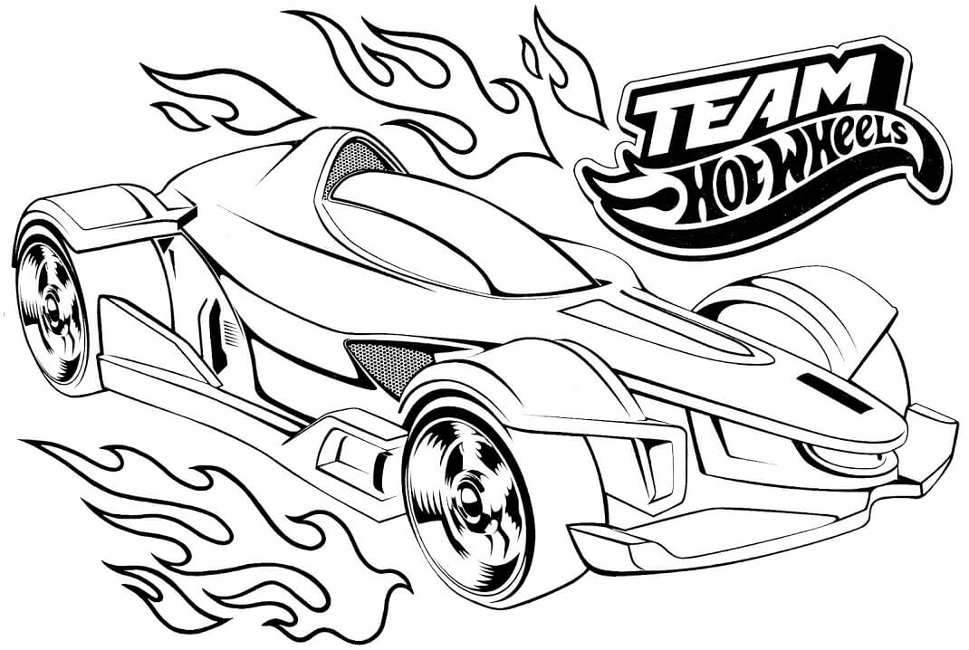 Desenho deCarros da Hot Wheels para colorir