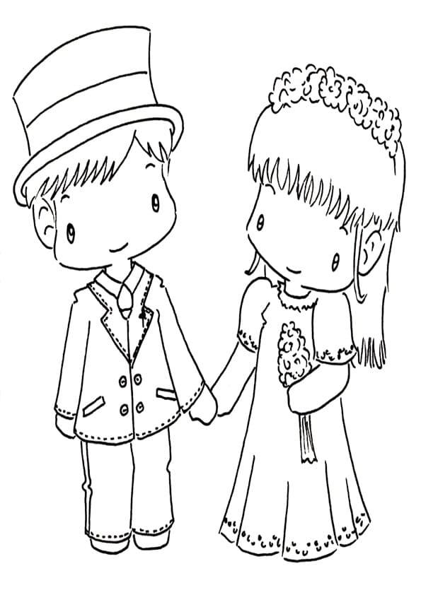 Desenho deCasamento 11 para colorir