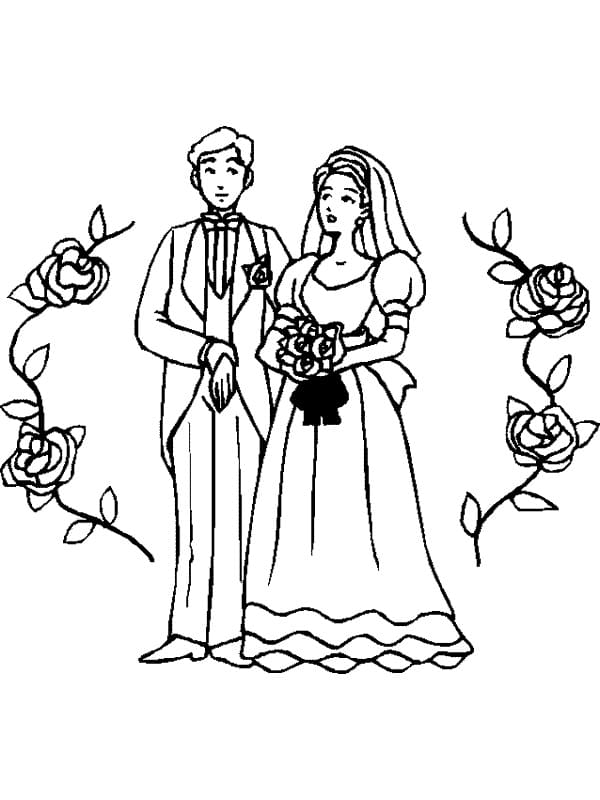 Desenho deCasamento 13 para colorir