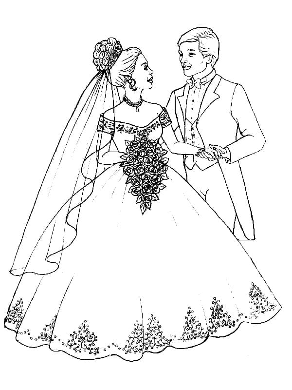 Desenho deCasamento 14 para colorir