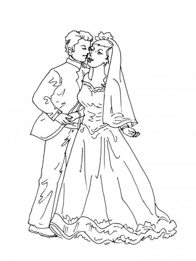 Desenho deCasamento 15 para colorir