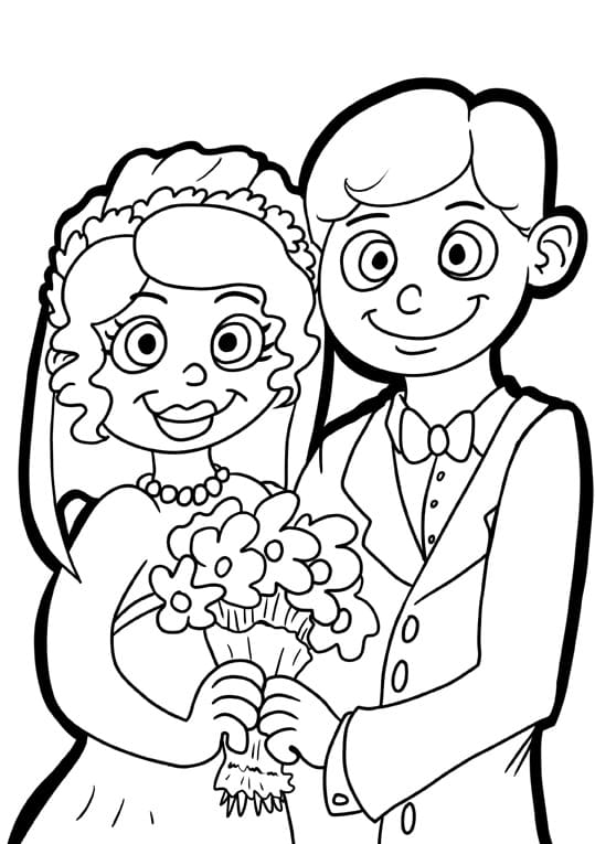 Desenho deCasamento 16 para colorir