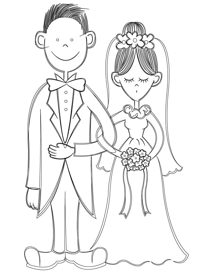 Desenho deCasamento 2 para colorir