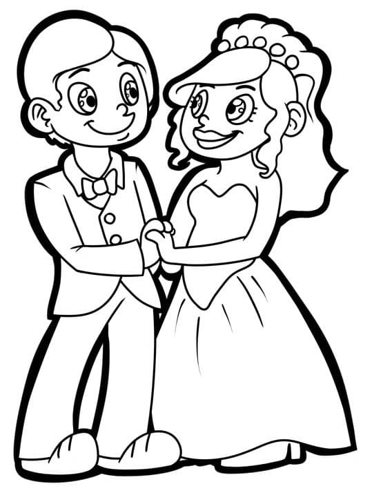 Desenho deCasamento 6 para colorir