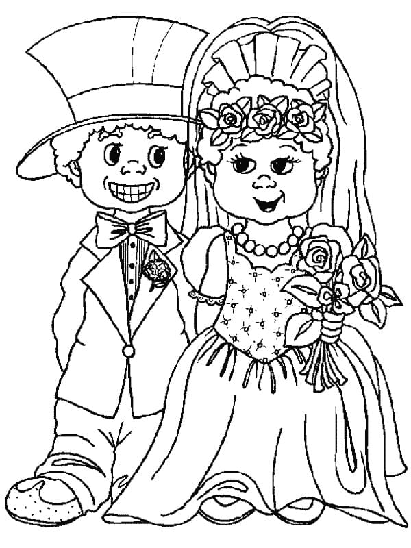 Desenho deCasamento 8 para colorir