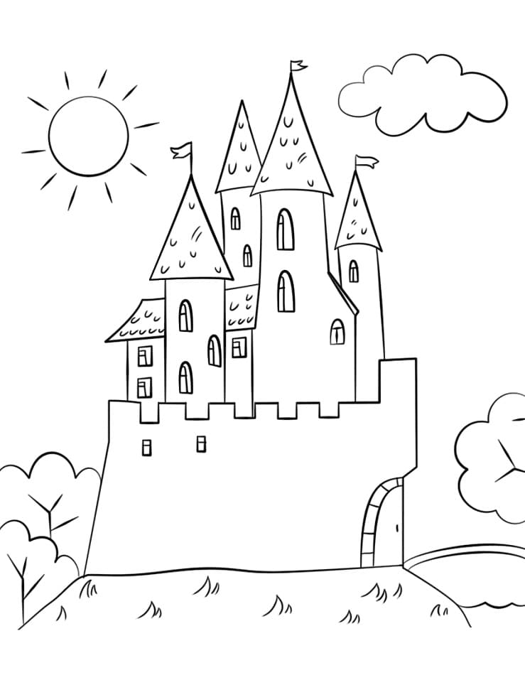 Desenho deCastelo Incrível 3 para colorir