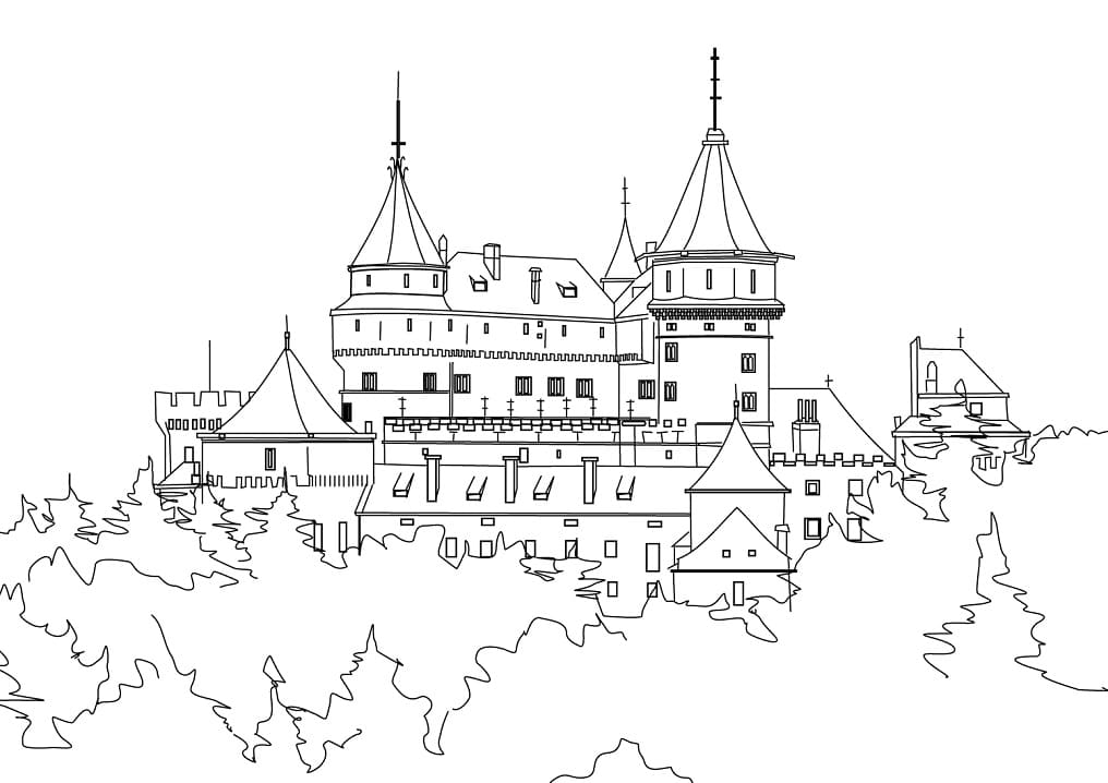 Desenho deCastelo Incrível para colorir