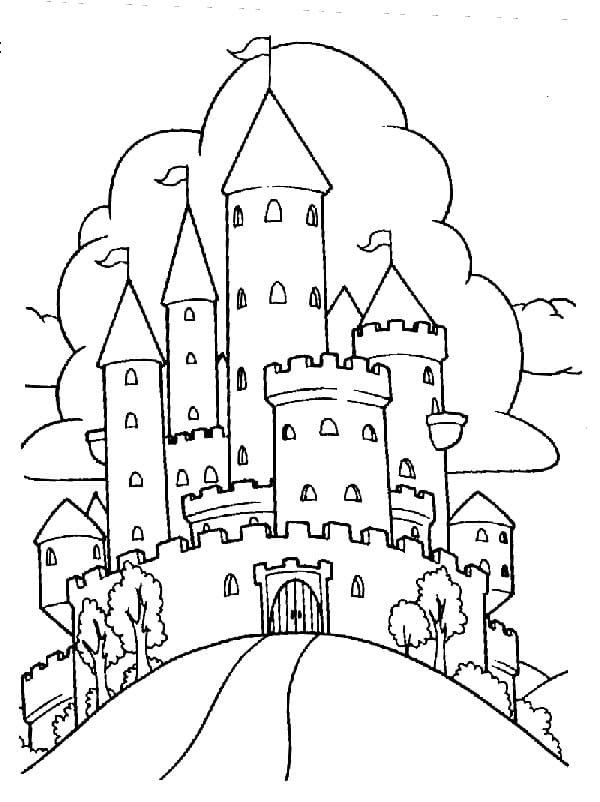 Desenho deCastelo Maravilhoso 8 para colorir