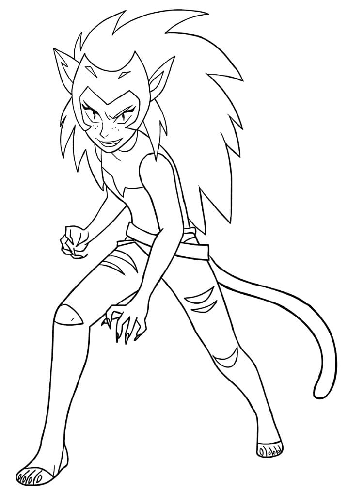 Desenho deCatra de She-Ra para colorir