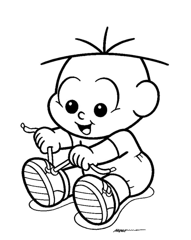 Desenho de Cebolinha Bebê para colorir