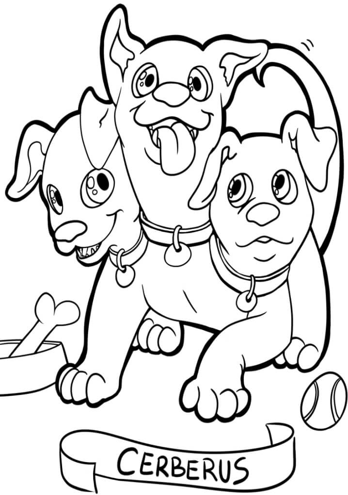 Desenho deCerberus Engraçado 1 para colorir