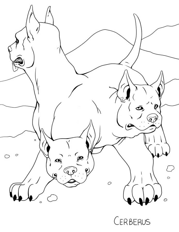 Desenho deCerberus Engraçado 3 para colorir