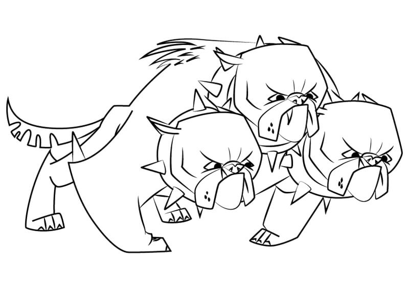 Desenho deCerberus Zangado 2 para colorir