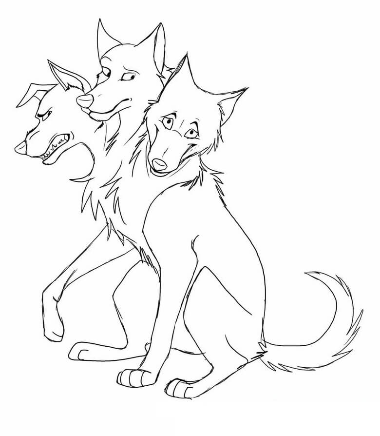 Desenho deCerberus Zangado 4 para colorir