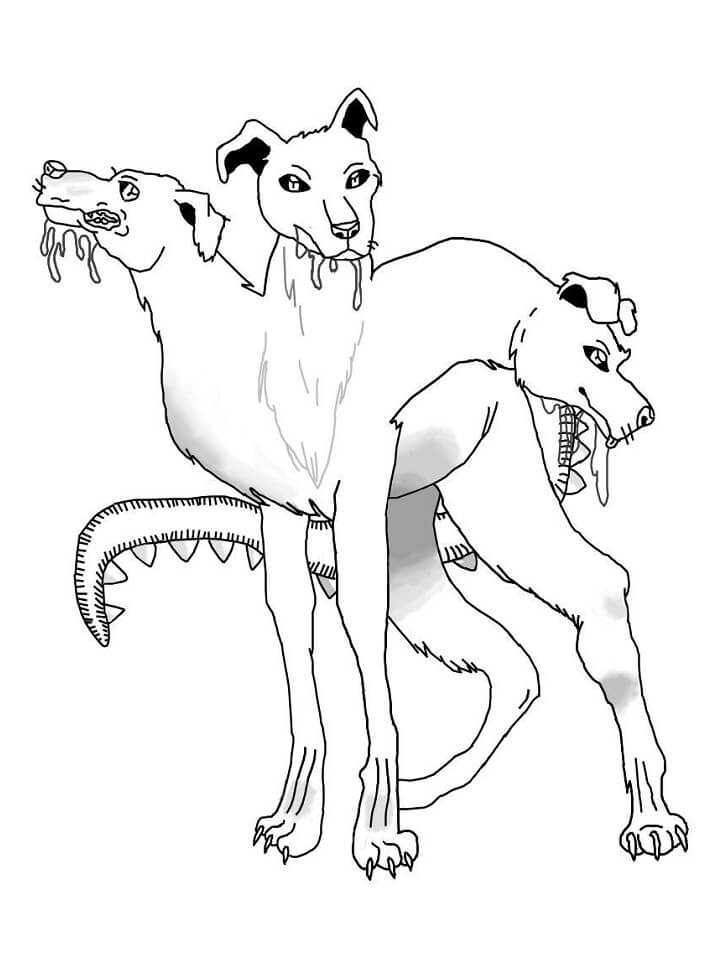 Desenho deCerberus Zangado 5 para colorir