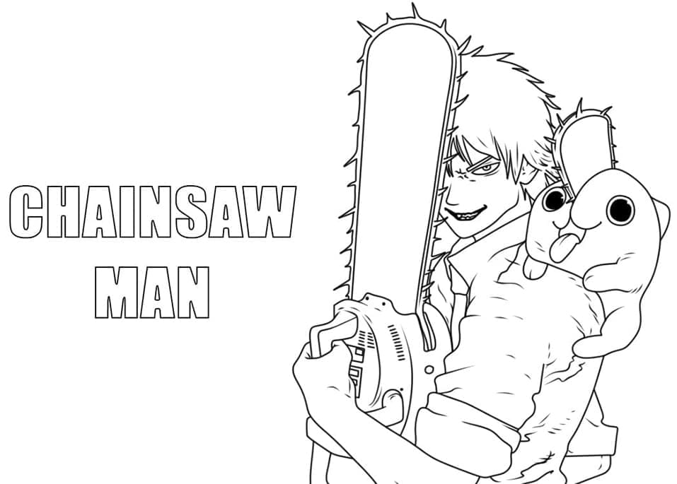 Desenho deChainsaw Man 2 para colorir