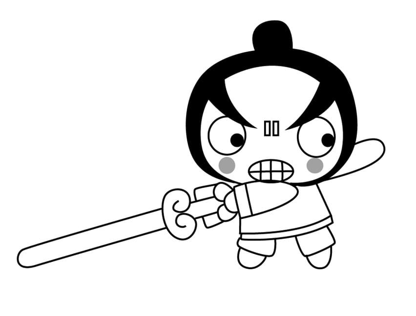 Desenho deChang de Pucca para colorir