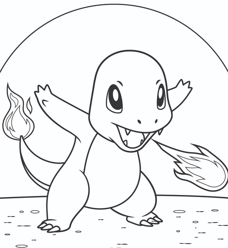 Desenhos de Charmander para colorir