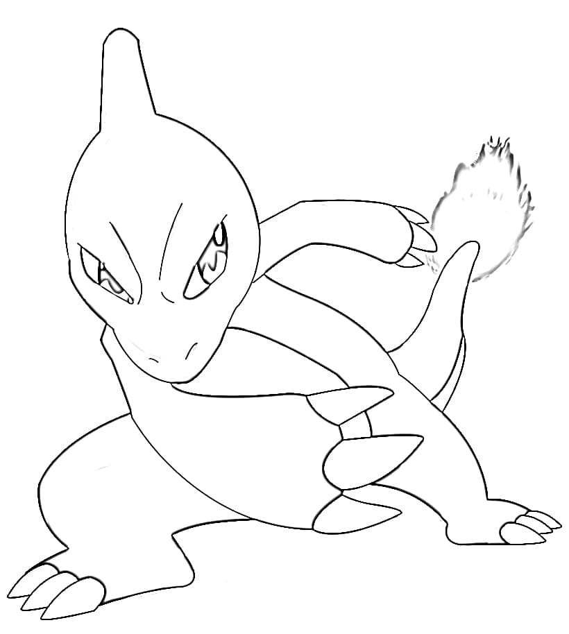 Desenho deCharmeleon Pokemon 1 para colorir