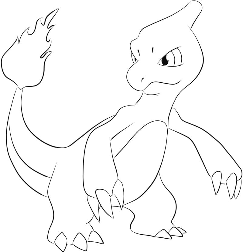 Desenho deCharmeleon Pokemon 4 para colorir