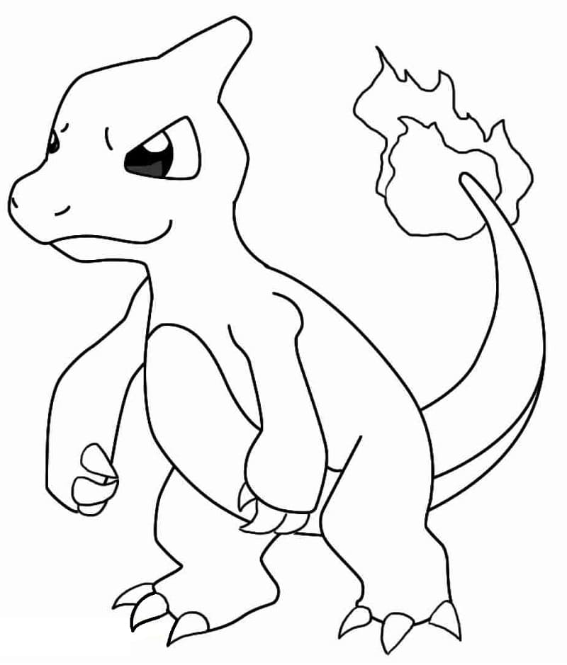 Desenho deCharmeleon Pokemon 7 para colorir