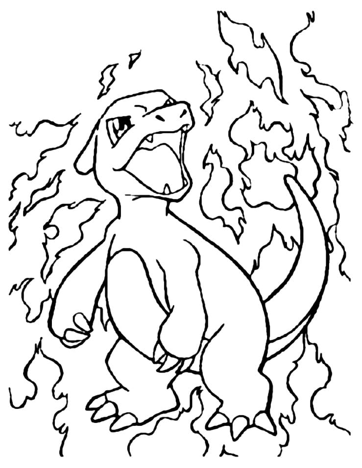 Desenhos de Charmeleon para colorir