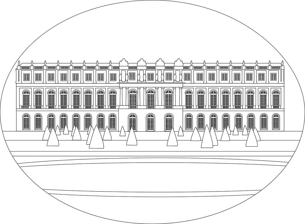 Desenho deChateau De Versailles para colorir