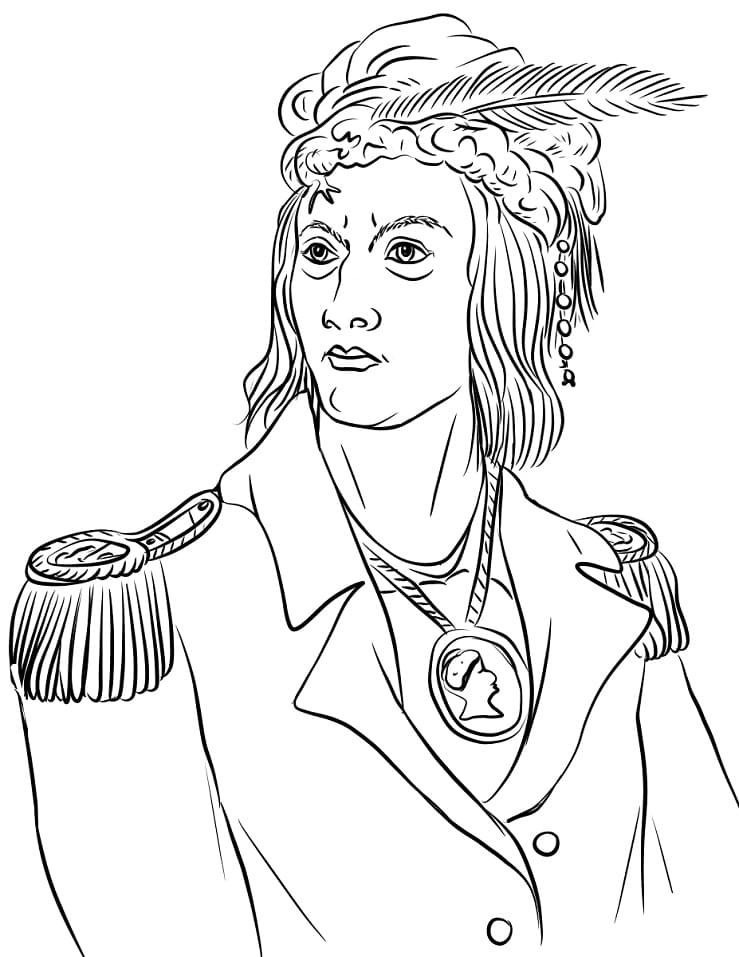 Desenho deChefe Tecumseh para colorir