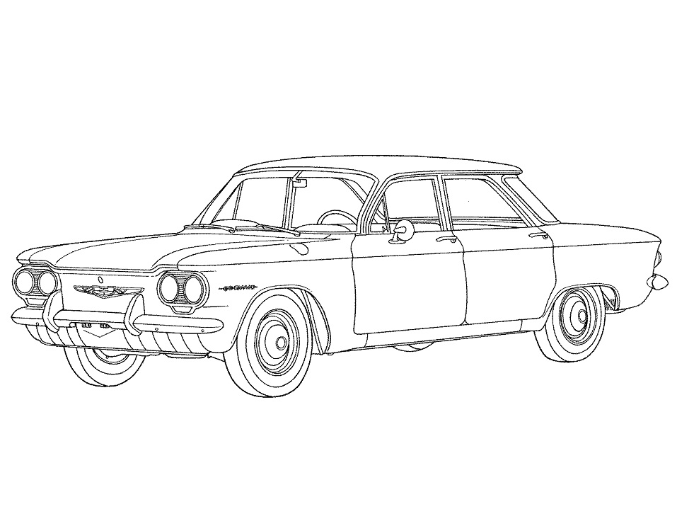 Desenho deChevrolet Corvair para colorir