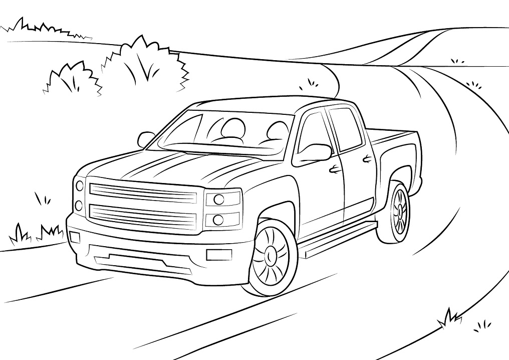 Desenho deChevrolet Silverado para colorir