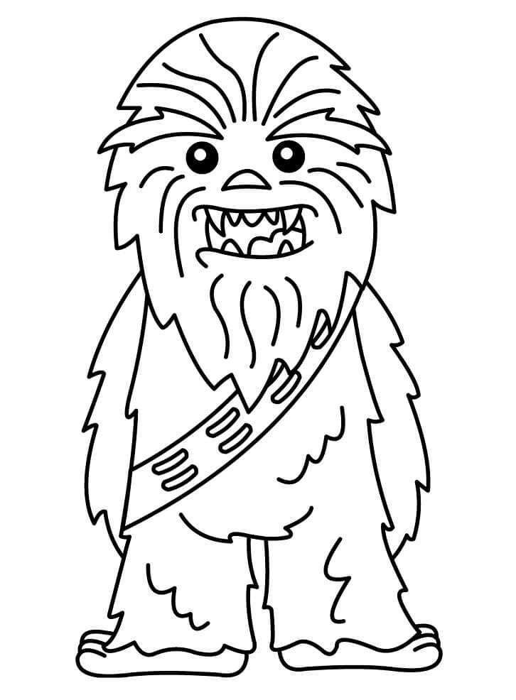 Desenho deChewbacca Engraçado 1 para colorir