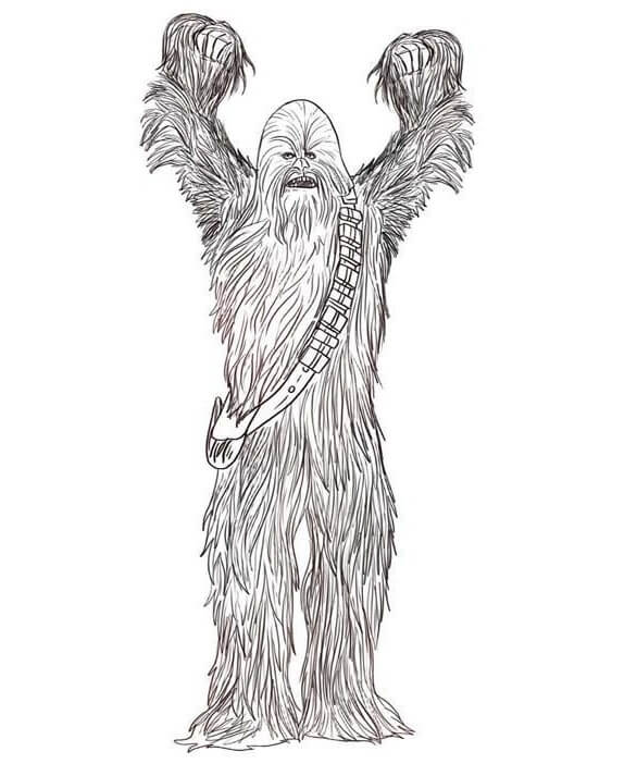 Desenho deChewbacca Zangado 1 para colorir