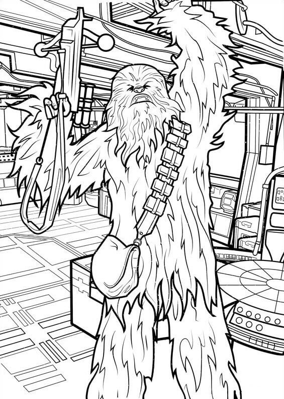 Desenho deChewbacca Zangado 4 para colorir