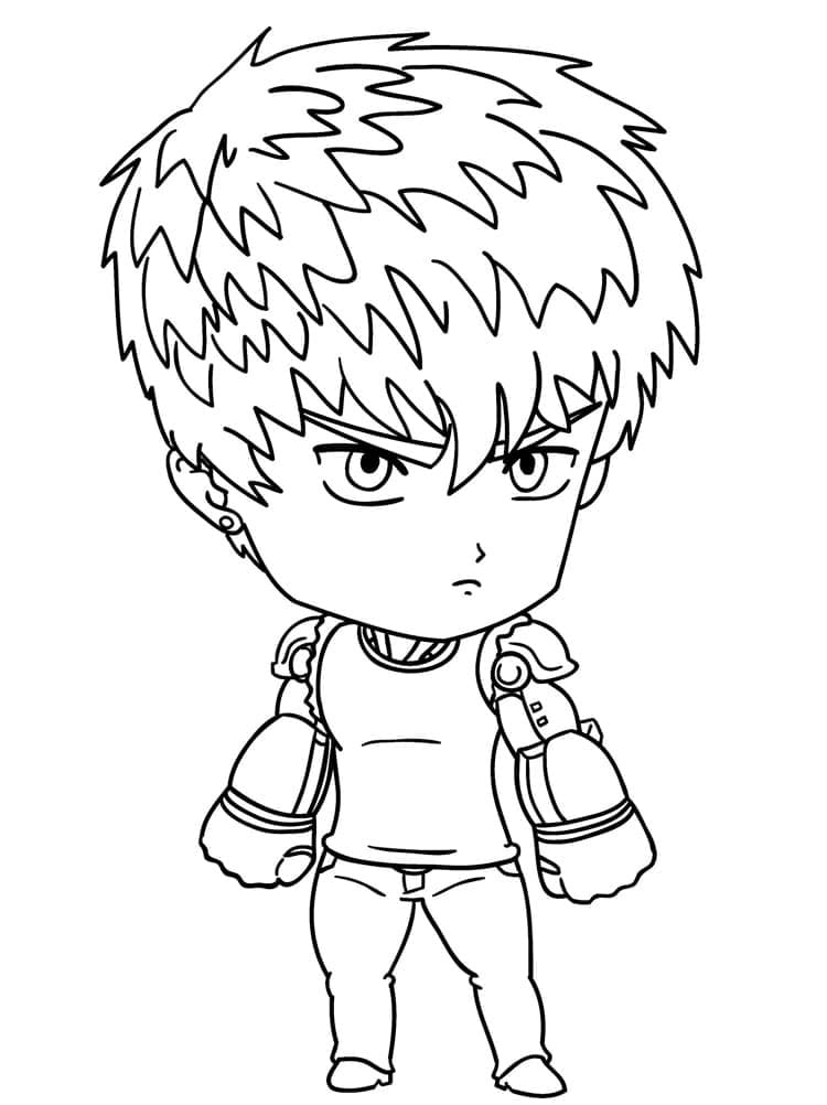 Desenho deChibi Genos para colorir