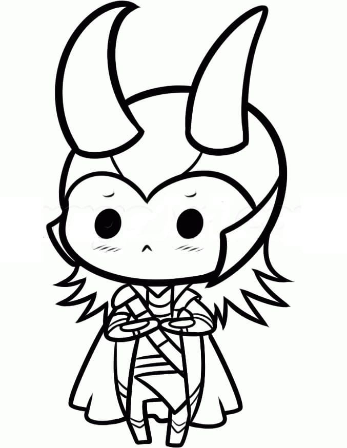 Desenho deChibi Loki para colorir