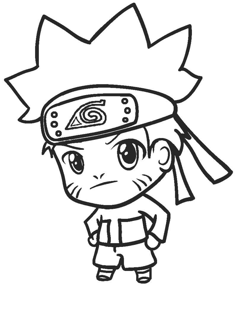 Desenho deChibi Naruto para colorir