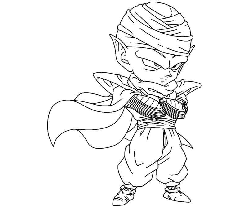 Desenho deChibi Piccolo para colorir