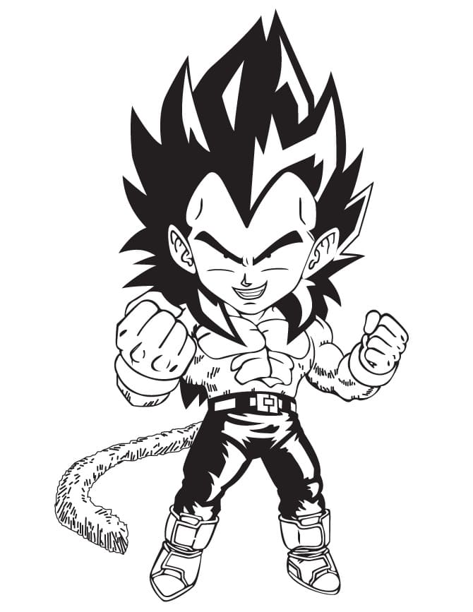 Desenho deChibi Vegeta para colorir