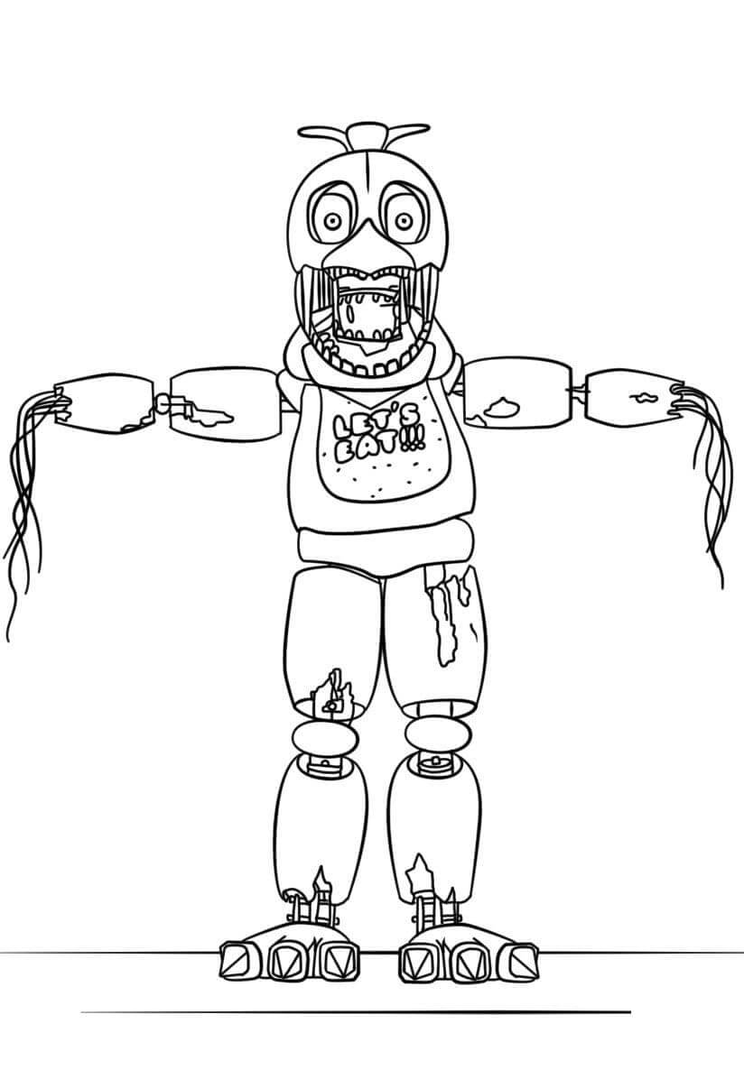 Desenho deChica Animatronic 2 para colorir