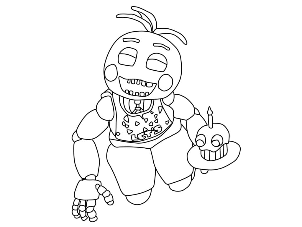 Desenho deChica Animatronic 3 para colorir