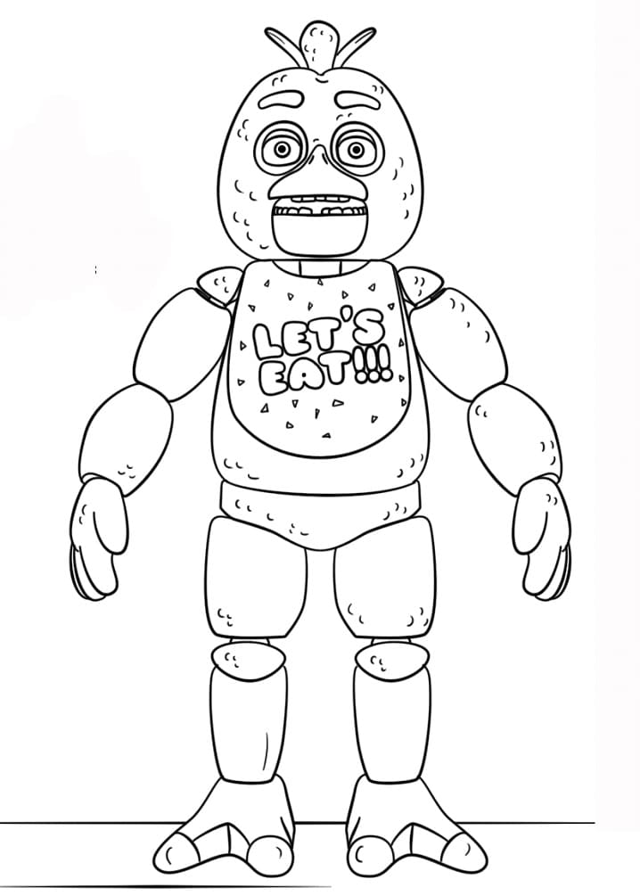 Desenho deChica Animatronic 4 para colorir