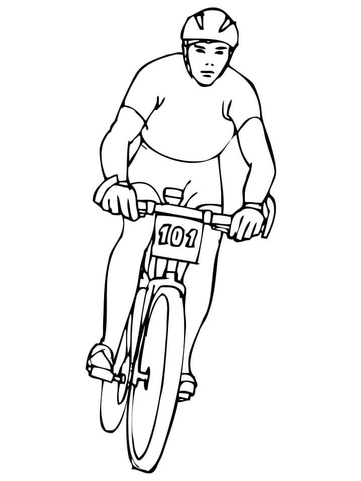 Desenho de Ciclismo 4 para colorir