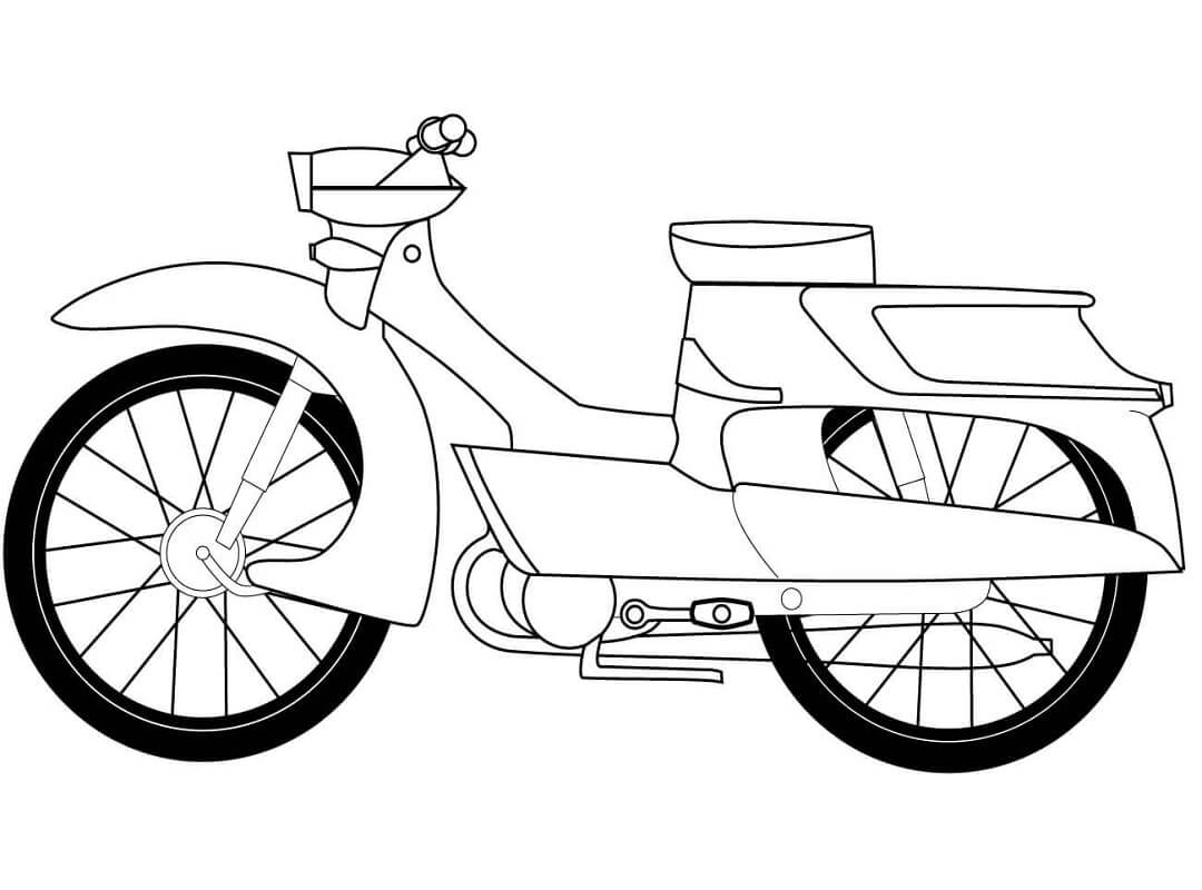 Desenho deCiclomotor para colorir