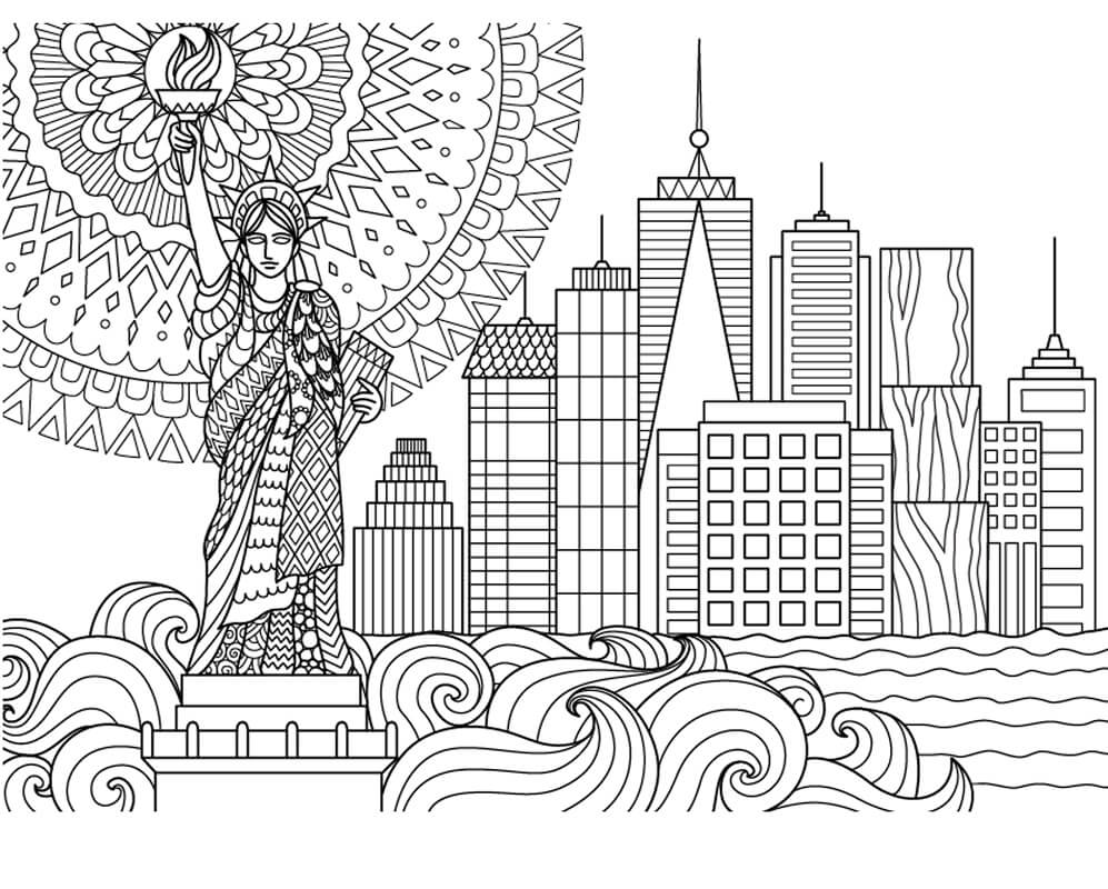 Desenho deCidade de Nova York 2 para colorir