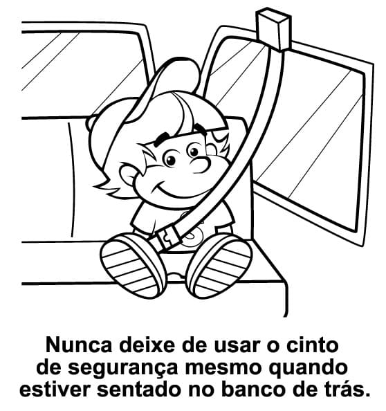 Desenho deCinto de Segurança para colorir