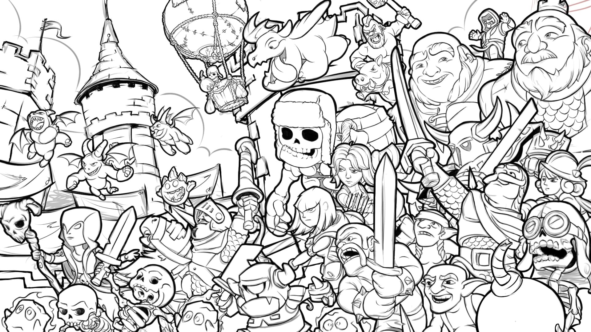 Desenho deClash Royale 5 para colorir