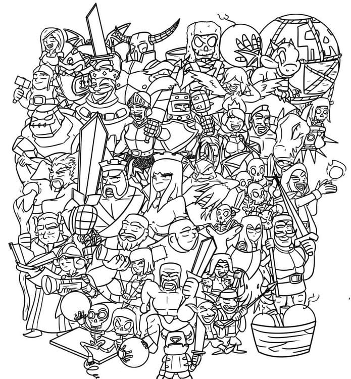 Desenho deClash Royale 7 para colorir